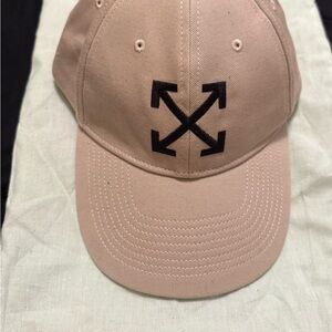 Off-White cap with Black Logo